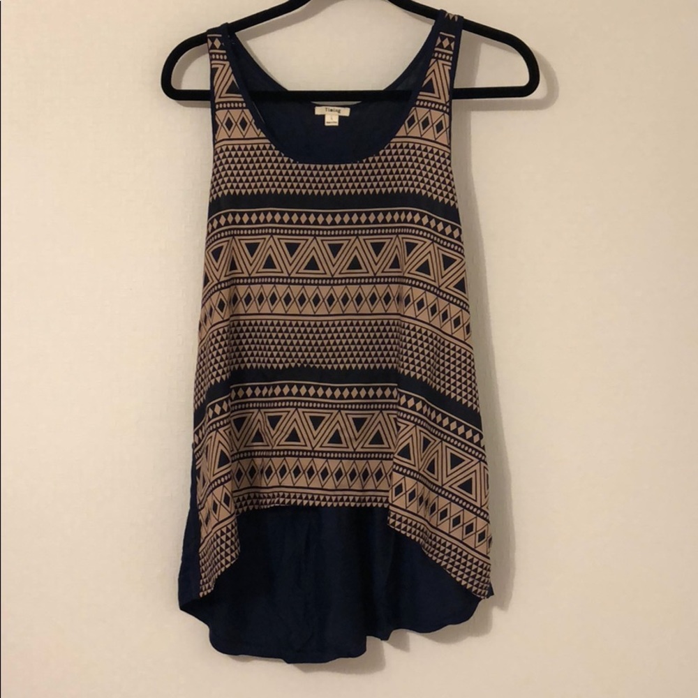 Aztec hi-low racer back tank